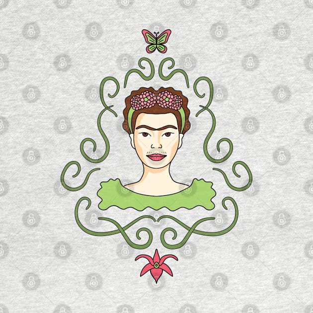 Adorable Cute Cartoon Frida Kahlo by Twist Design